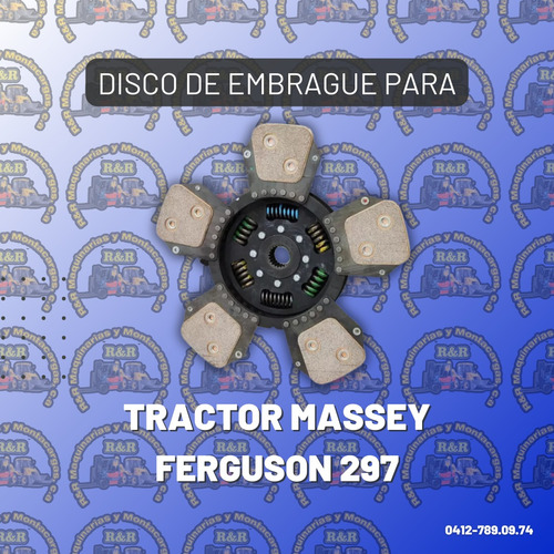 Disco De Embrague Para Tractor Massey Ferguson 297