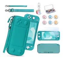 Comprar Younik Kit De Accesorios Para Nintendo Switch Lite 14 en 1 Con Estuche Switch Lite, Funda Protectora, Caja De Cartas, Protectores De Pantalla, Funda Del Pulgar, Colgante y Correas (Turquesa)