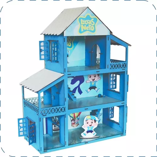 Casinha de Bonecas Infantil em Madeira MDF Casa de Brinquedo 2