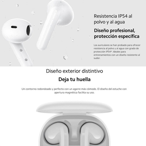 Xiaomi Redmi Buds 4 Lite, Audífonos Táctil / Bluetooth 5.3