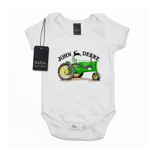 Body Bebe Manga Corta John Deere Dibujo Art Logo - Majd2