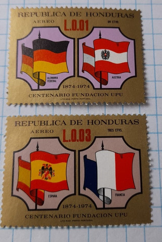 Sello Postal - Honduras - 1974 Centenario De La Union Postal