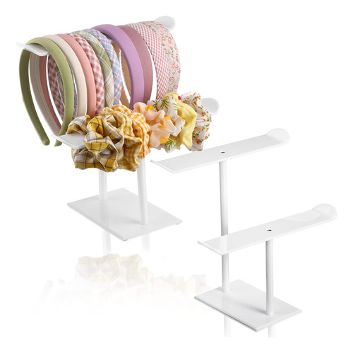 2 Piezas De Soporte Acrílico Para Diadema Blanca, Soporte De