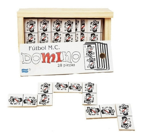 10 Domino Madera Equipo Futbol Deportivo Infantil Kaos Once 