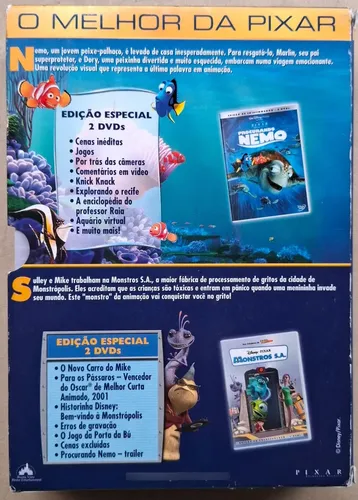 Dvd Procurando Nemo & Monstros Sa Pixar Duplo Box 4 Dvds
