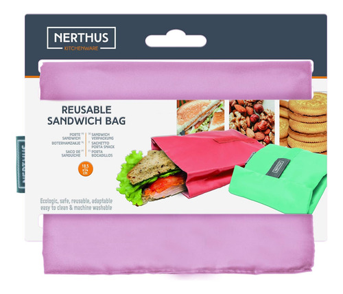 Nerthus Fih 740 Bolsa De Sándwich Reutilizable, Ecológica, A
