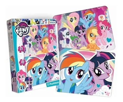 Pack X 2 Puzzles My Little Pony 24 Y 36 Piezas  Rompecabezas