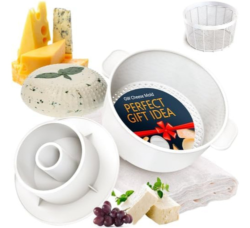 Molde Para Queso Con Un Seguidor Y Una Gasa Para Hacer Queso