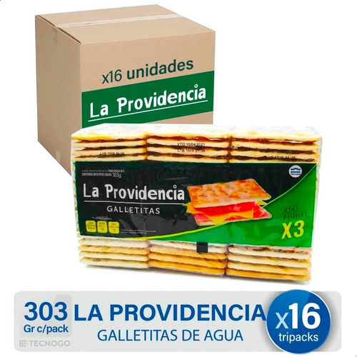 Galletitas De Agua Sandwich La Providencia - X16 Tripacks