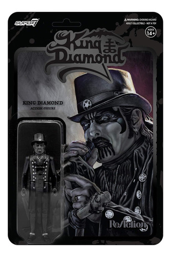 Super 7 Figura Reaction Ing Diamond Top Hat Midnight Black M