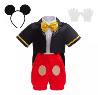 Conjunto Infantis Roupa De Cosplay Do Mickey Para Halloween