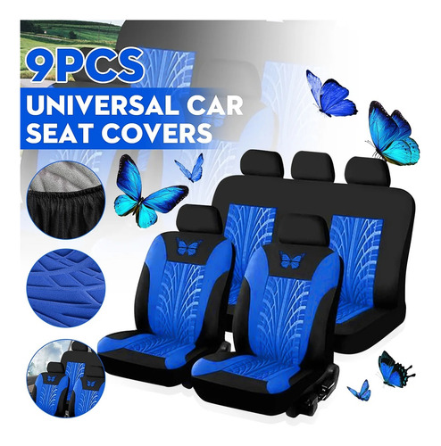 Fundas Para 5 Asientos De Automóvil Universal 9 Pzs