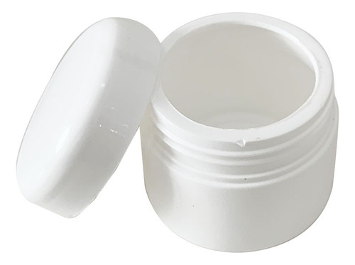 Pote Plástico 60ml C/ Tampa Rosca (160 Unidades) Cor Branco