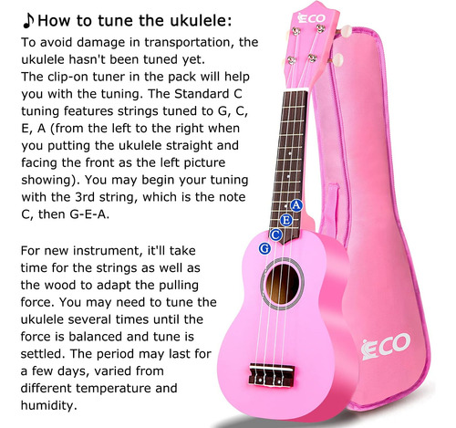 Kit Para Principiantes De Ukelele Soprano Ieco Para Niños Y