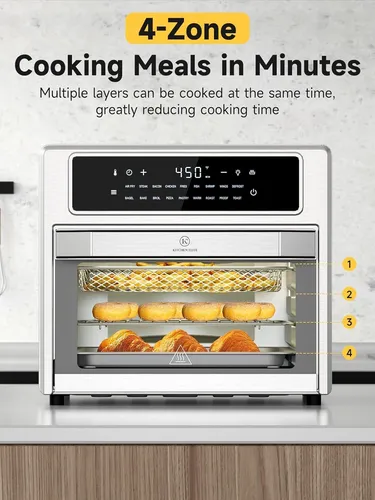 Combo Horno Tostador Y Freidora De Aire 26.4 Litros 18 En 1