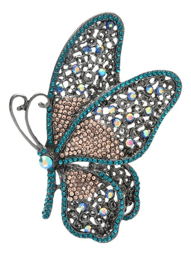 Broches Grandes Mariposa Con Diamantes Imitación For Mujer