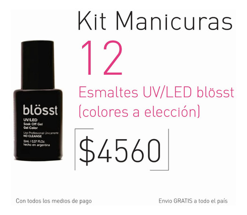 12 Esmaltes Semipermanente Blösst Colores A Elección - Uv/ Led - Nuevo