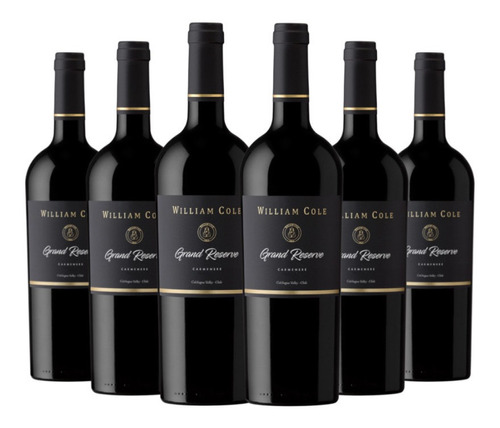 6 Vinos William Cole Gran Reserva Carmenere