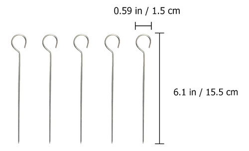 Juego De Agujas Con Forma De Cola De Ganso De Acero Inoxidab