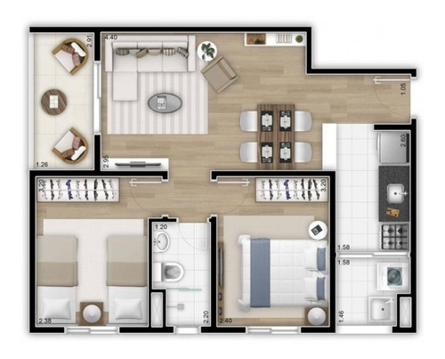 Imagem 5 de 15 de Apartamento 2 Quartos São Paulo - Sp - Butantã - 0377