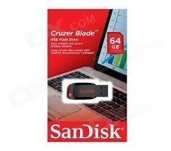 Imagen 2 de 8 de Pendrive Sandisk 64gb Cruzer Blade Flash Promo