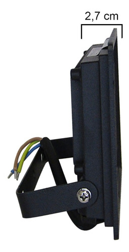 Imagen 2 de 6 de Proyector Led 30w Interelec Luz Blanca Exterior Luminaria