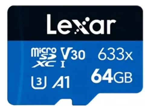 Cartão De Memória Lexar Micro Sdxc 64gb Microsd 100mbs