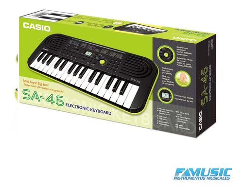 Imagen 5 de 11 de Teclado Organo Casio Sa46 32 Teclas Mini Para Niños