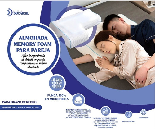 Almohada Memory Foam Para Pareja Cod.58