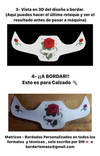 Imagen 7 de 10 de B+ Servicio Bordado Matrices Logos Publicidad Moda Calzado
