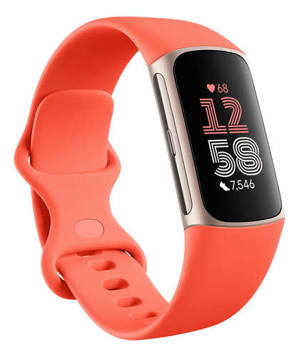 Smartband Fitbit Charge 6 Color Caja Dorada Con Banda Roja