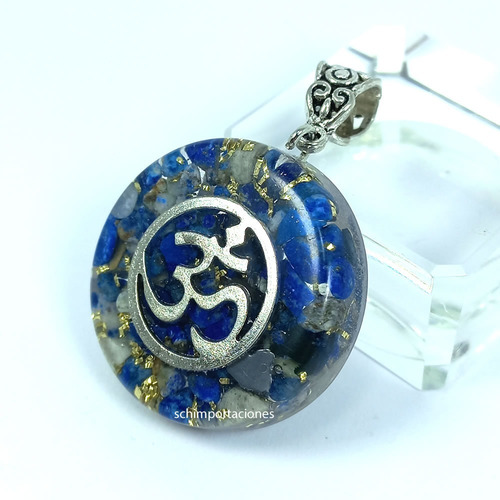 Imagen 2 de 7 de Lapislázuli - Orgón - Colgante - Aum - Om -