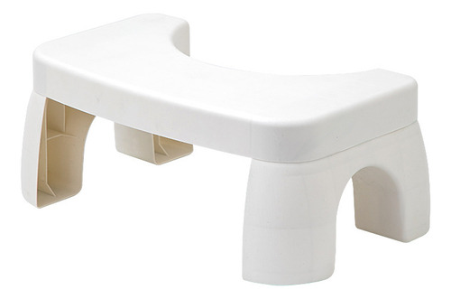 Taburete Para Orinal En Cuclillas, Blanco Y Blanco