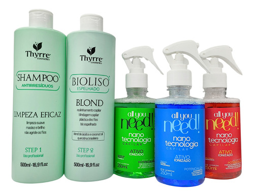 Kit Progressiva Bioliso 500ml Thyrre + 3x Nanos Mirai