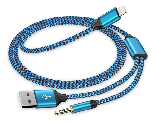 Cable Auxiliar De Auto Para iPhone, Lightning A Audio Macho