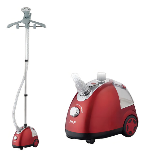 Plancha De Ropa Vertical A Vapor Con Ruedas 1700w Raf R.3037 Color Rojo