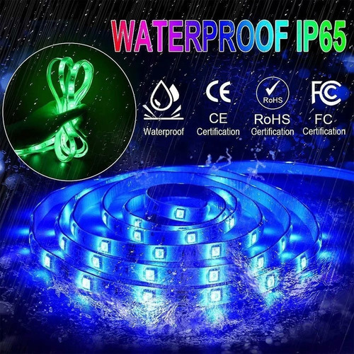 Hj Rolo De Tira De Led Rgb Multicolorido De 10 Metros,