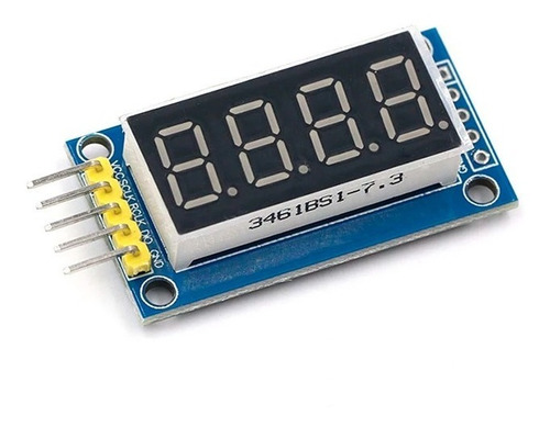 1x Modulo Display 4 Digitos Vermelho 74hc595 C/cabo- Arduino