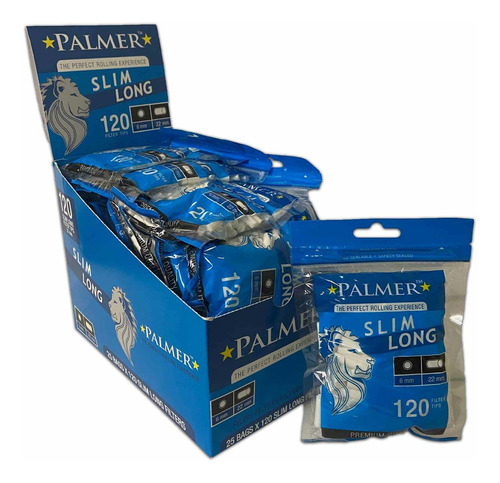 Caixa Filtro Para Cigarro Palmer Slim Long Com 25 Pacotes