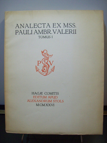 Adp Analecta Ex Mss. Paul Valery / Ed Apud Alexandrum Stols