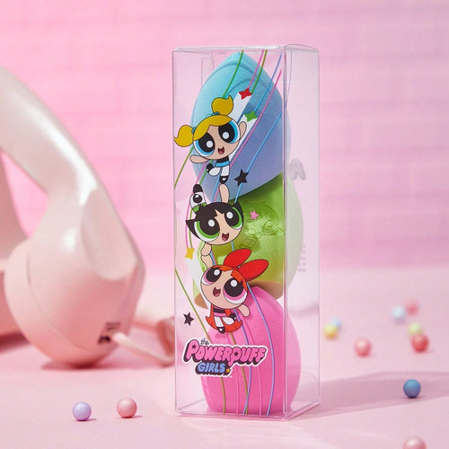 Kit 3 Esponjas Maquiagem Meninas Super Poderosas Licenciado