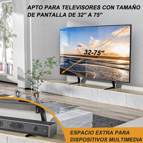 Soporte Base Tv Sobre Mesa Universal De 32 A 75 PuLG