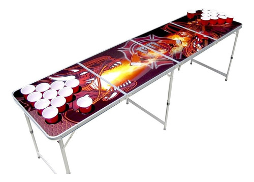 Mesa Beer Pong Juego Adultos Beber Apuesta Beerpong Portatil