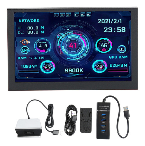 Monitor De Datos De Cpu De Pc De 5 Pulgadas Ips Usb Tipo C P