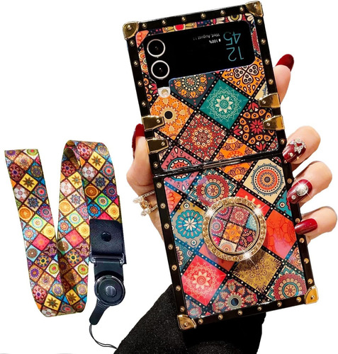 Funda Con Anillo Y Correa P/samsung Galaxy Z Flip 4 5g - M