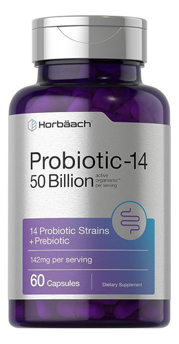 Probiótico C 14 50 Billones 60 Capsulas Horbaach