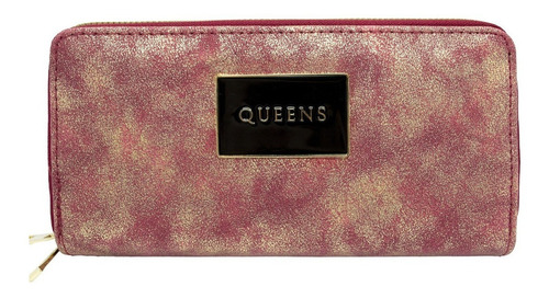 Queens Billetera Mujer Cuero Sintético Cierre Urbana Qw12-2z