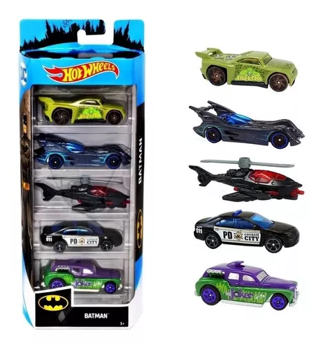 Pack Com 5 Carrinhos Hot Wheels Batman