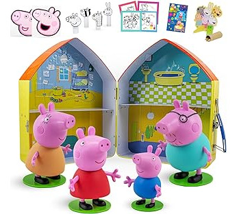 Luppa, Peppa Pig Juguetes, Casa De Peppa Pig Con 4 Figuras E