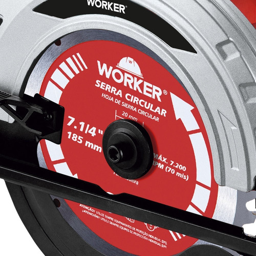 Serra Circular 1300w Profissional 7.1/4 Worker 127v